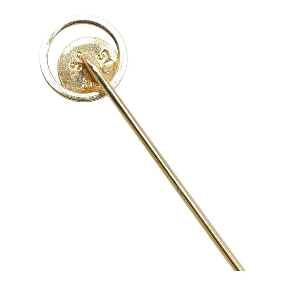 Marked SC Sarah Coventry Circle Lapel Stick Hat Pin Gold Tone Vintage - Picture 3 of 6